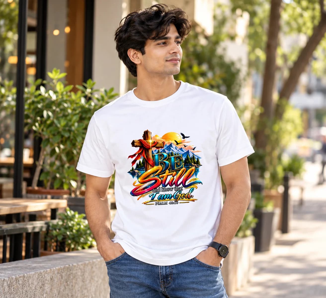 Be Still and Know – Psalm 46:10 Unisex DryFit T-Shirt