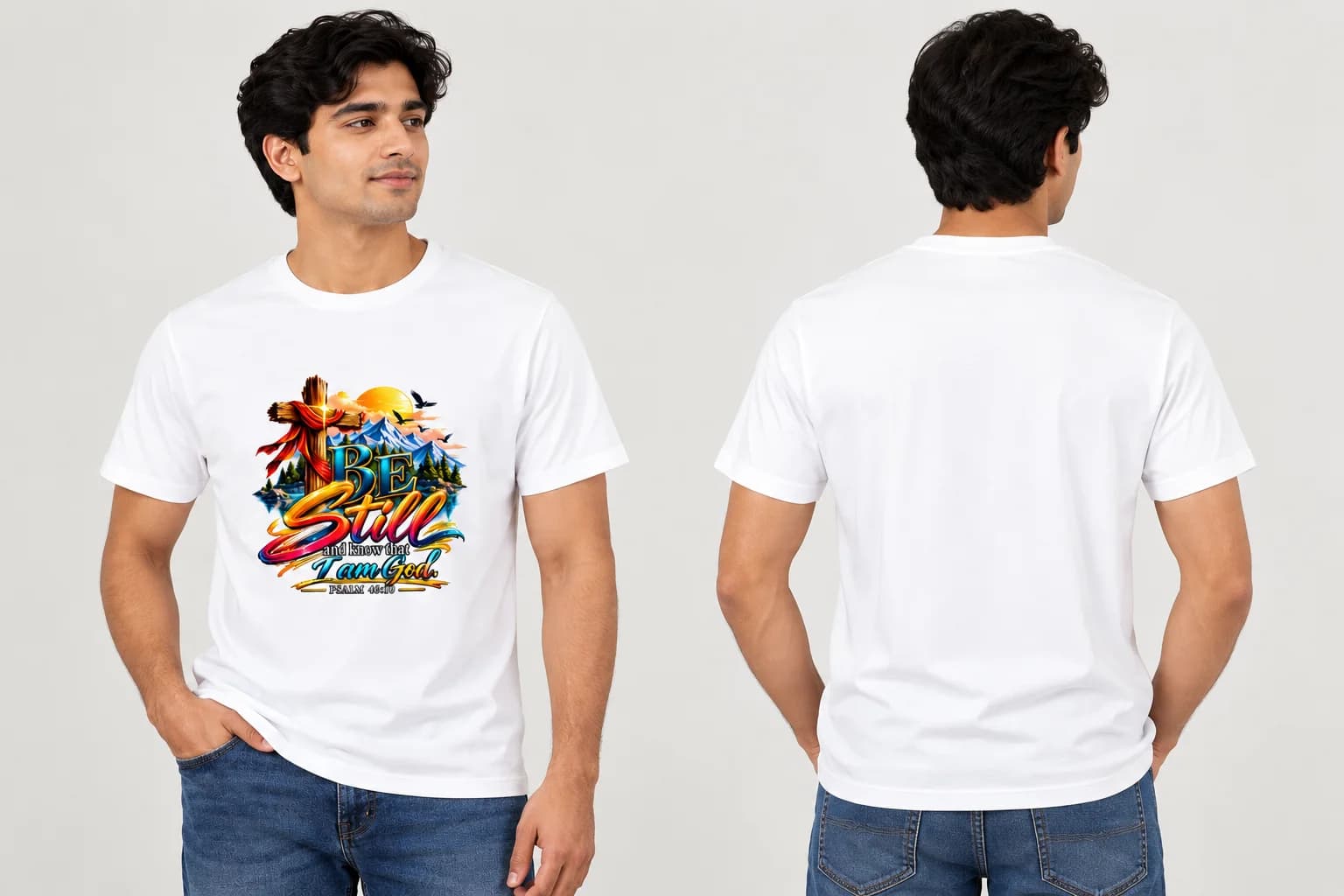 Be Still and Know – Psalm 46:10 Unisex DryFit T-Shirt