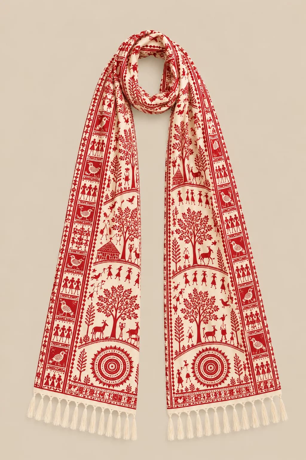 Saura Tribal Art Printed Women’s Stole