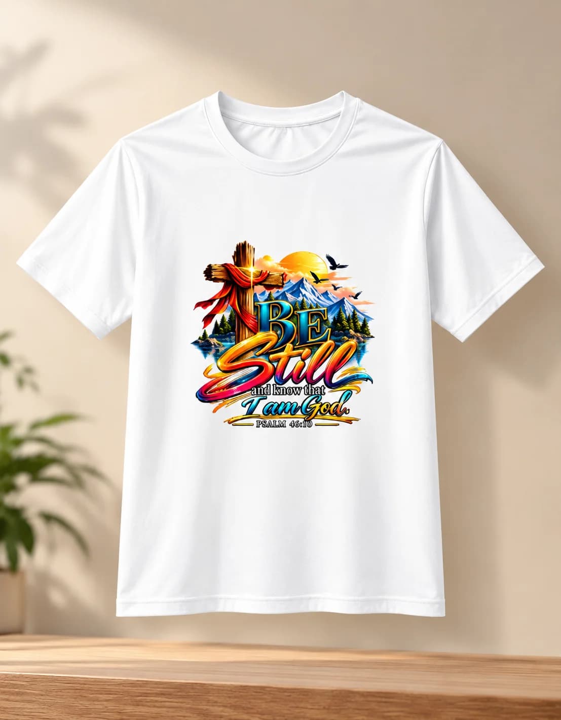 Be Still and Know – Psalm 46:10 Unisex DryFit T-Shirt